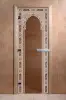 Дверь для сауны DoorWood Восточная Арка, 700 х 1900 мм, без порога, бронза, коробка ольха