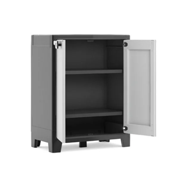 Пластиковый шкаф Armadio Titan Basso BK/GL Keter PAL.H.102, black/grey, 17208099