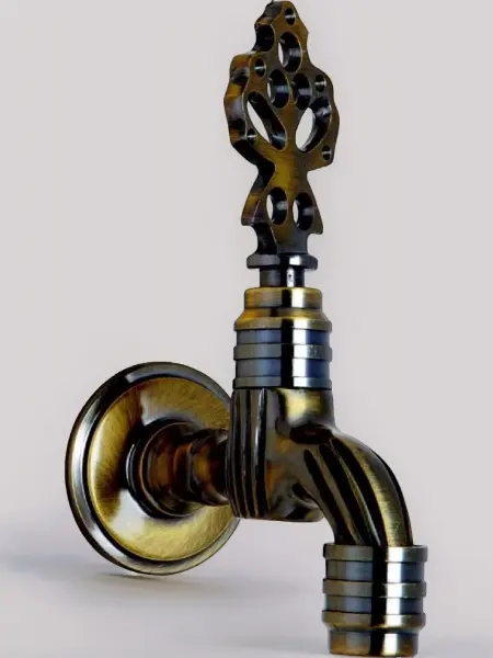 Кран латунный для хамама, цвет бронза, 06А