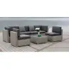 Диван плетеный модульный Afina Garden YR822C Grey/Grey