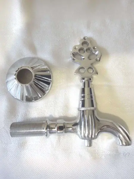 Кран латунный для хамама и бани, цвет хром, 132