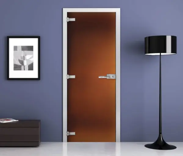 Дверь стеклянная межкомнатная MaybahGlass Premium CP04, 800х2000, бронза матовая