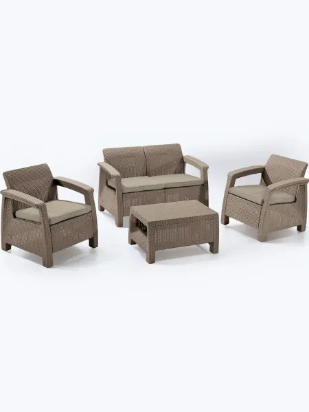Комплект садовой мебели Keter Corfu Set, cappuccino