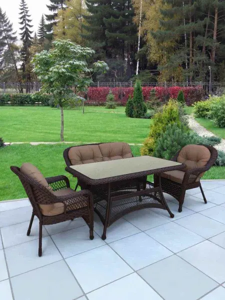 Комплект садовой мебели из искусственного ротанга T130Br/LV520BB-Brown/Beige