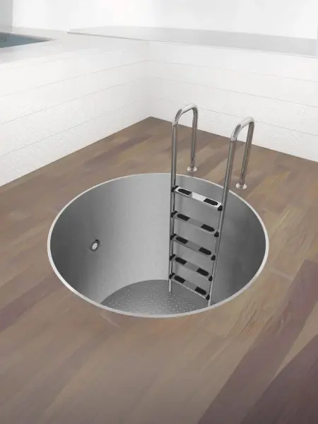 Купель круглая KUP-KRS материал нержавеющая сталь AISI-316L  D=1,5 H=1,5 (скимерная)