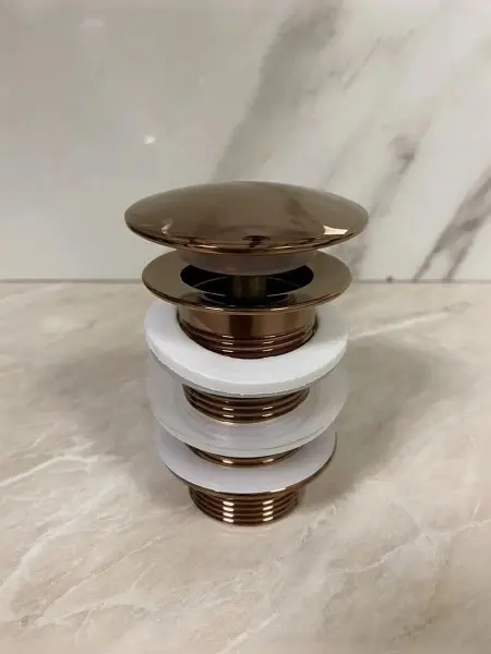 Слив латунный, цвет медь, 45мм