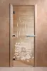 Дверь для сауны DoorWood Банька, 600мм х 1900мм, без порога, прозрачная, коробка ольха