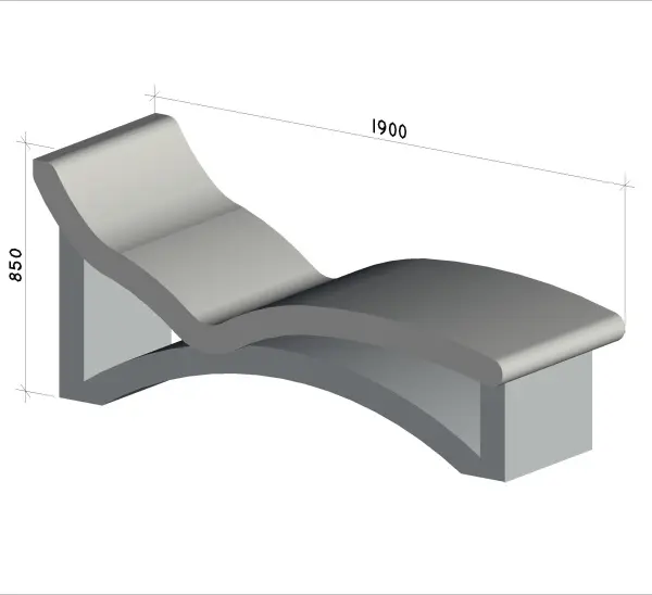 Лежак для хамама Ellada 850х1900х700мм