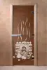Дверь для сауны DoorWood Банька, 600мм х 1900мм, без порога, бронза, коробка ольха