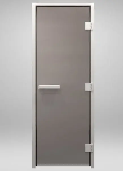 Дверь в хамам DoorWood размер 710 х 1900 мм, без порога, стекло сатин, коробка алюминий