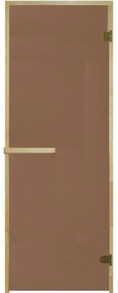 Дверь для сауны DoorWood, 700мм х 1900мм, без порога бронза матова, коробка хвоя