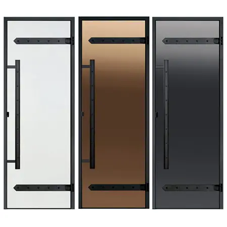 Дверь для сауны Harvia Legend STG D82101ML, 790мм х 2090мм, без порога, бронза, коробка сосна