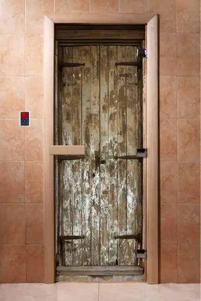 Дверь для сауны DoorWood с фотопечатью А28, 700мм х 1900мм, без порога, коробка ольха