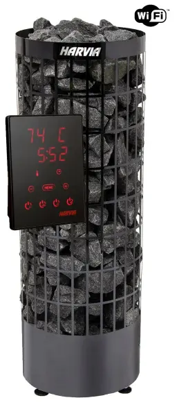 Электрическая печь Harvia Cilindro PC90XE Black Steel, с выносным пультом CX001WiFi в интернет-магазине WellMart24.com