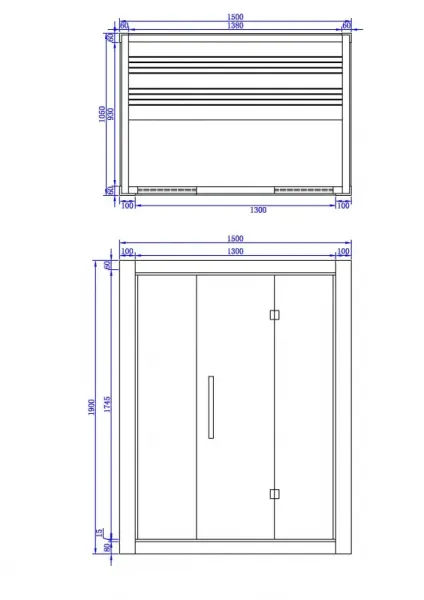 Сауна Sunrans SR1D002 1500х1400х2100, ольха