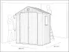 Пластиковый хозблок сарай Keter Darvin 6x4' ft