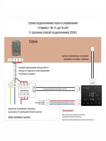 Электрическая печь Зевс 7 кВт, с выносным пультом Wi-Fi в комплекте в интернет-магазине WellMart24.com
