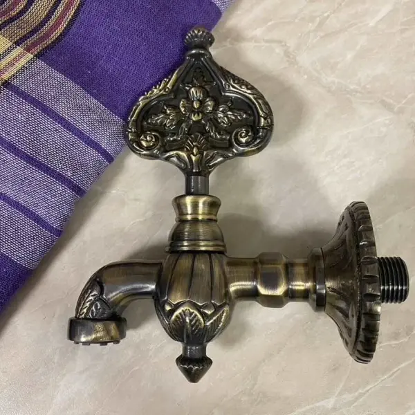 Кран латунный для хамама, цвет бронза, 17А