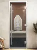 Дверь для турецкой парной DoorWood Prestige, 700мм х 1900мм, без порога, стекло прозрачное