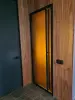 Дверь для турецкой парной DoorWood Prestige 700мм х 1900мм, черный профиль, стекло бронза