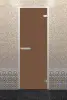 Дверь для турецкой парной DoorWood Hamam Light 700мм х 1900мм, без порога, стекло бронза матовая