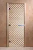 Дверь DoorWood Мираж для сауны, 700 х 1900 мм, без порога, прозрачная, коробка ольха