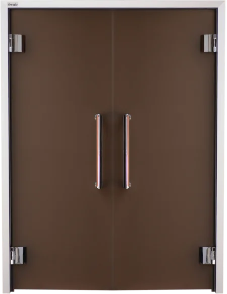 Дверь для турецкой парной GRANDIS GS 1500мм х 1900мм, стекло бронза