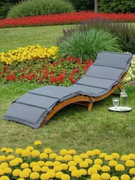 Шезлонг-лежак складной AFM-803A Grey 180х54x68 см.