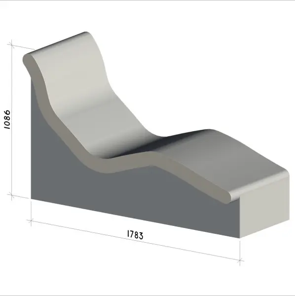 Лежак для хамама Relax Comfort 1086х1783х700мм