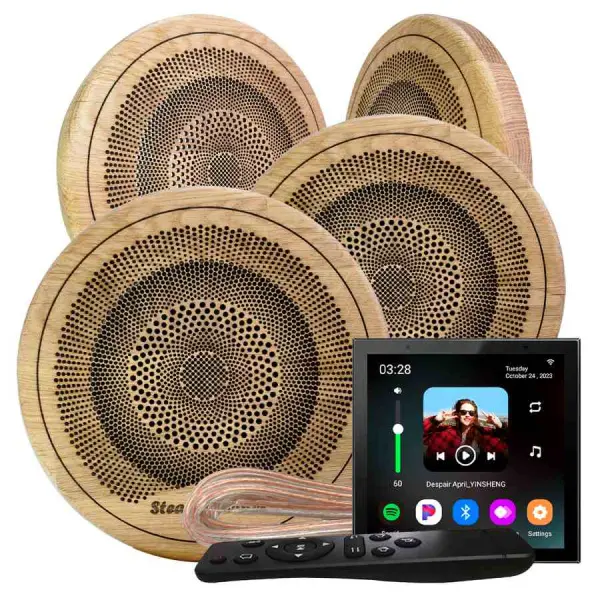 Акустическая система для сауны S&W Sensor 2.0 - Sauna Round 4, Black, IP-68 