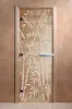 Дверь для сауны DoorWood Бамбук, 190х70 см, без порога, прозрачная, коробка ольха
