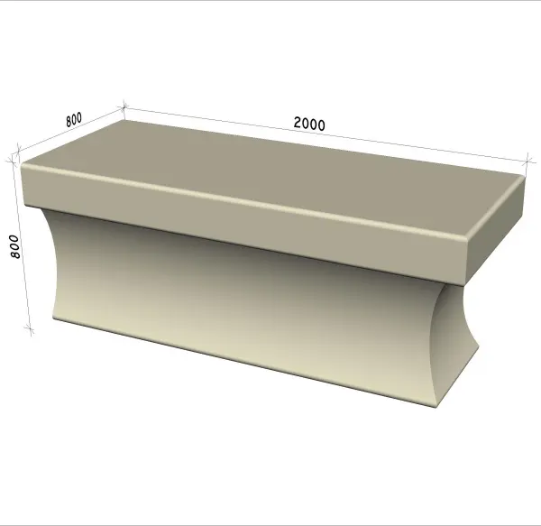 Стол массажный для хамама МС-3 800х800x2000мм