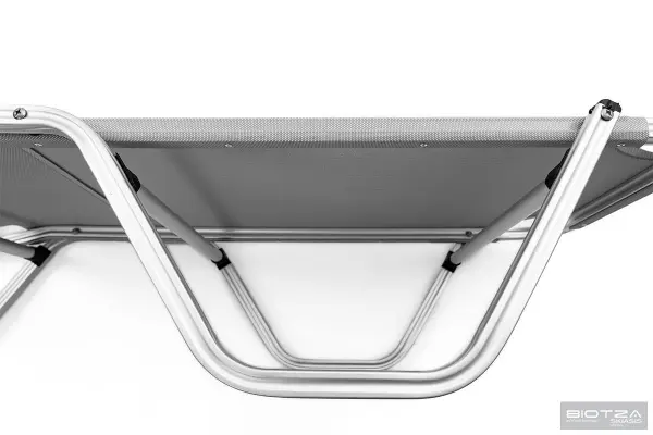 Уличный шезлонг складной алюминиевый Biotza Dias, gray серый, 196 х 62 x 33 см. 