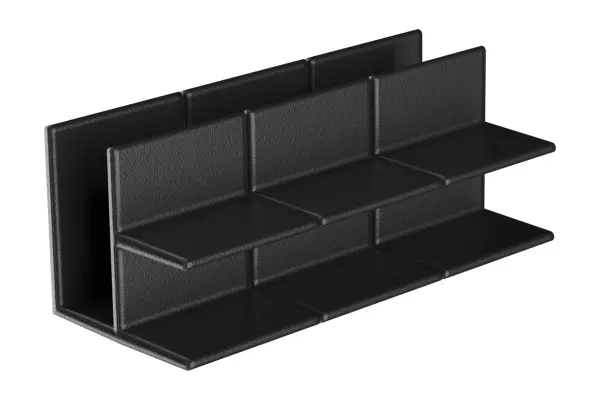 Угловой элемент для клумбы Holzhof Eco 25*150, пластик черный, 90°