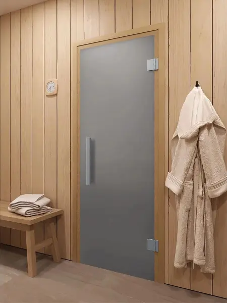 Дверь для сауны DoorWood Favorit, 700мм х 1900мм, без порога, сатин
