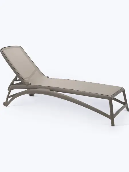 Кресло шезлонг Nardi Atlantico, tortora/tortora, цвет кофейный, 204 x 70 x 35 см