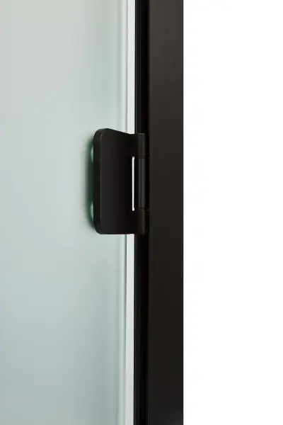 Дверь для турецкой парной GRANDIS GS 7x20 (680мм х 1990мм), черный профиль, стекло сатин