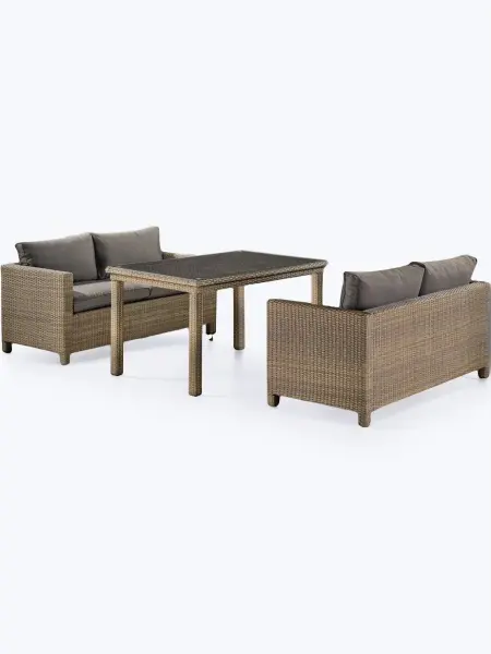 Комплект садовой мебели из искусственного ротанга T256B/S59B-W65 Light brown