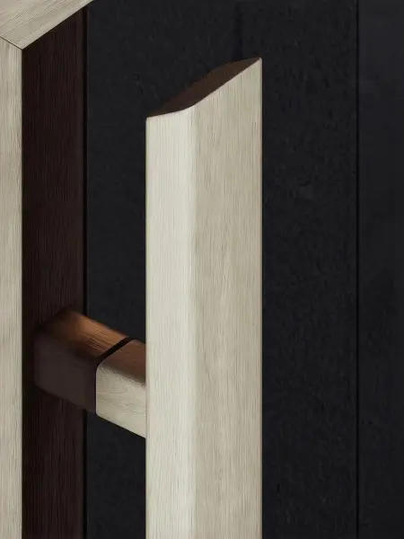 Дверь для сауны DoorWood Престиж Legend, 700мм х 1900мм, маятниковая, бронза, коробка дуб