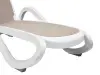 Пляжный шезлонг пластиковый Nardi Alfa, white/biege, белый и бежевый, 194 x 85 x 71 см