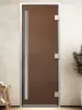 Дверь для турецкой парной DoorWood Prestige 700мм х 1900мм, без порога, стекло бронза матовая