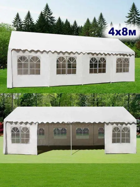 Шатер-павильон AFM-1027W White 4х8