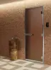 Дверь для турецкой парной DoorWood 700мм х 1900мм, стекло бронза матовая