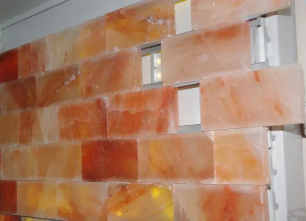 Соляная стена Элит, скрытый монтаж, шлифованная плитка 2,5 см, 1м², 