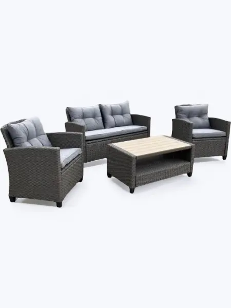 Комплект садовой мебели из искусственного ротанга AFM-804G Dark Grey