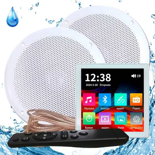 Акустическая система для сауны и хамама S&W Баня по белому 2, IP-68