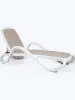 Шезлонг Nardi Alfa, white/biege 194x85x71 см
