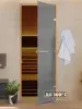 Дверь для сауны DoorWood Графит матовый, 800 х 2000 мм, без порога, серое матовое, коробка ольха