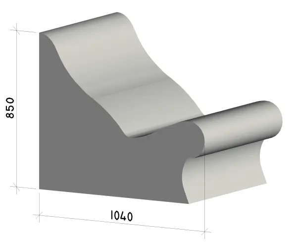 Сиденье для хамама Forma 850х1040x1000мм