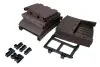 Комплект пластиковой мебели под ротанг для активного отдыха дома B:Rattan Arizona 4 Set, коричневый - 2х местный диван, столик и 2 кресла
